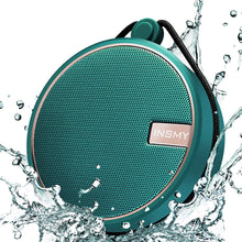 Load image into Gallery viewer, INSMY Portable IPX7 Waterproof Bluetooth Speaker, Wireless Outdoor Speaker Shower Speaker, with HD Sound, Support TF Card, Suction Cup, 12H Playtime, for Kayaking, Boating, Hiking (Teal)