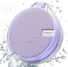 Load image into Gallery viewer, INSMY Portable IPX7 Waterproof Bluetooth Speaker, Wireless Outdoor Speaker Shower Speaker, with HD Sound, Support TF Card, Suction Cup, 12H Playtime, for Kayaking, Boating, Hiking (Purple)