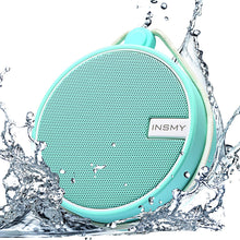 Load image into Gallery viewer, INSMY IPX7 Waterproof Shower Bluetooth Speaker, Portable Wireless Outdoor Speaker with HD Sound, Support TF Card, Suction Cup for Home, Pool, Beach, Boating, Hiking 12H Playtime (Mint)