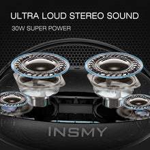 Load image into Gallery viewer, INSMY Bluetooth Speaker, Portable Waterproof Wireless Speaker,30W Deep Bass Loud Sound Large Boombox, Stereo Pair, Bluetooth 5.0 Playtime 40H Rechargable Power Bank for Party Dancing Outdoor