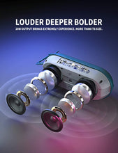 Load image into Gallery viewer, INSMY Portable Bluetooth Speakers, 20W Wireless Speaker Loud Stereo Sound Rich Bass, IPX7 Waterproof Floating, True Wireless Stereo Pairing, 24 Hours, Bluetooth 5.0, Built-in Mic for Outdoors Camping (Blue)