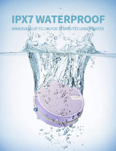 Load image into Gallery viewer, INSMY Portable IPX7 Waterproof Bluetooth Speaker, Wireless Outdoor Speaker Shower Speaker, with HD Sound, Support TF Card, Suction Cup, 12H Playtime, for Kayaking, Boating, Hiking (Purple)