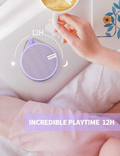 Load image into Gallery viewer, INSMY Portable IPX7 Waterproof Bluetooth Speaker, Wireless Outdoor Speaker Shower Speaker, with HD Sound, Support TF Card, Suction Cup, 12H Playtime, for Kayaking, Boating, Hiking (Purple)