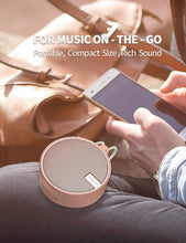 Load image into Gallery viewer, INSMY Portable IPX7 Waterproof Bluetooth Speaker, Wireless Outdoor Speaker Shower Speaker, with HD Sound, Support TF Card, Suction Cup, 12H Playtime, for Kayaking, Boating, Hiking (Cashmere Pink)