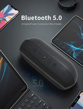 Load image into Gallery viewer, INSMY Portable Bluetooth Speakers, 20W Wireless Speaker Loud Stereo Sound Rich Bass, IPX7 Waterproof Floating, True Wireless Stereo Mode, 24 Hours Playtime, Bluetooth 5.0, Built-in Mic for Outdoors Camping (All Black)