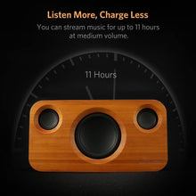 Load image into Gallery viewer, 25W Bluetooth Speaker (A320) with Super Bass, Loud Bamboo Wood Home Audio Wireless Speakers with Subwoofer