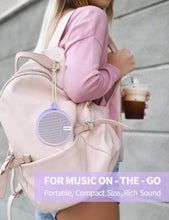 Load image into Gallery viewer, INSMY Portable IPX7 Waterproof Bluetooth Speaker, Wireless Outdoor Speaker Shower Speaker, with HD Sound, Support TF Card, Suction Cup, 12H Playtime, for Kayaking, Boating, Hiking (Purple)