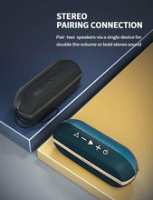 Load image into Gallery viewer, INSMY Portable Bluetooth Speakers, 20W Wireless Speaker Loud Stereo Sound Rich Bass, IPX7 Waterproof Floating, True Wireless Stereo Pairing, 24 Hours, Bluetooth 5.0, Built-in Mic for Outdoors Camping (Blue)