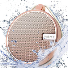 Load image into Gallery viewer, INSMY Portable IPX7 Waterproof Bluetooth Speaker, Wireless Outdoor Speaker Shower Speaker, with HD Sound, Support TF Card, Suction Cup, 12H Playtime, for Kayaking, Boating, Hiking (Cashmere Pink)
