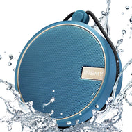 INSMY Portable IPX7 Waterproof Bluetooth Speaker, Wireless Outdoor Speaker Shower Speaker, with HD Sound, Support TF Card, Suction Cup, 12H Playtime, for Kayaking, Boating, Hiking (Navy)