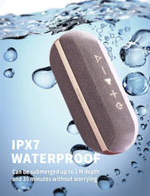 Load image into Gallery viewer, INSMY Portable Bluetooth Speakers, 20W Wireless Speaker Loud Stereo Sound Rich Bass, IPX7 Waterproof Floating, True Wireless Stereo Mode, 24 Hours Playtime, Bluetooth 5.0, Built-in Mic for Outdoors Camping (Purple)
