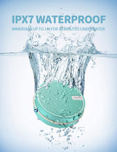 Load image into Gallery viewer, INSMY IPX7 Waterproof Shower Bluetooth Speaker, Portable Wireless Outdoor Speaker with HD Sound, Support TF Card, Suction Cup for Home, Pool, Beach, Boating, Hiking 12H Playtime (Mint)

