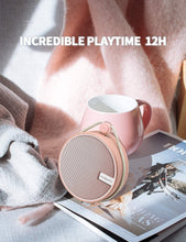 Load image into Gallery viewer, INSMY Portable IPX7 Waterproof Bluetooth Speaker, Wireless Outdoor Speaker Shower Speaker, with HD Sound, Support TF Card, Suction Cup, 12H Playtime, for Kayaking, Boating, Hiking (Cashmere Pink)
