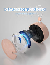Load image into Gallery viewer, INSMY Portable IPX7 Waterproof Bluetooth Speaker, Wireless Outdoor Speaker Shower Speaker, with HD Sound, Support TF Card, Suction Cup, 12H Playtime, for Kayaking, Boating, Hiking (Cashmere Pink)
